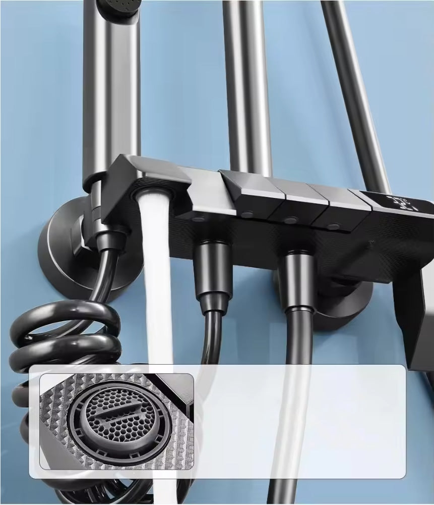 Set za tuširanje z digitalnim zaslonom 4-v-1