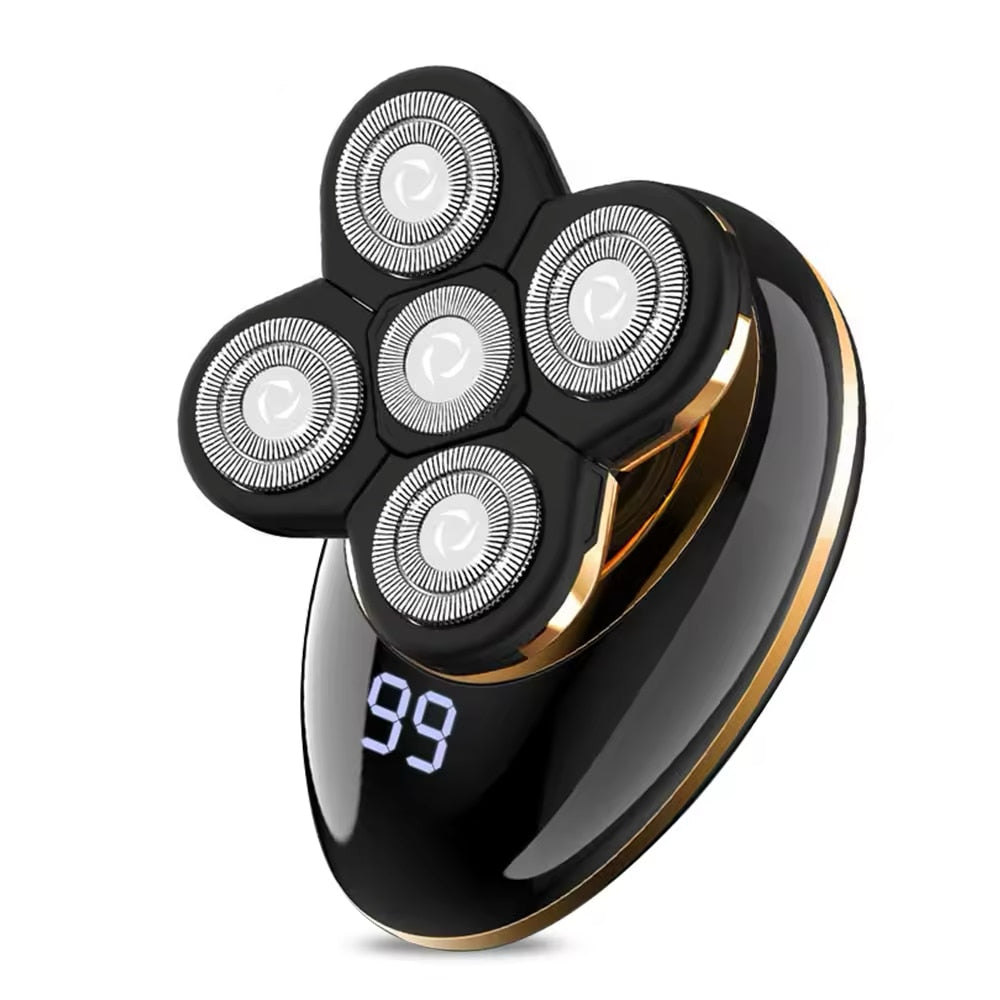 Brezžični vodotesni moški brivnik in prirezovalnik 5-v-1