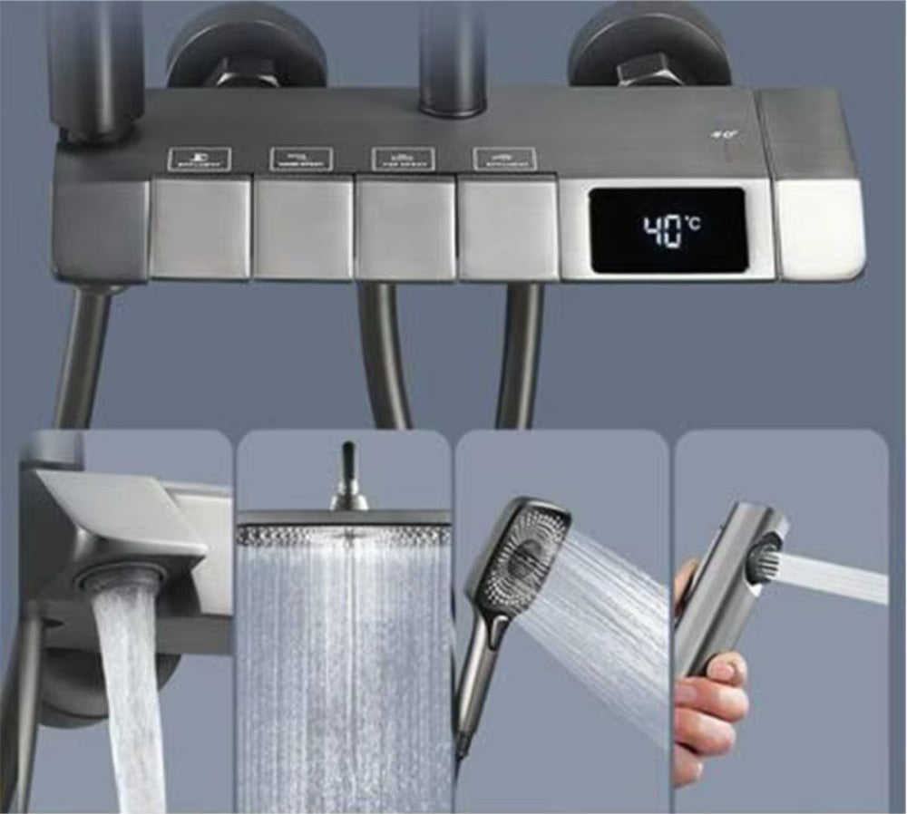 Set za tuširanje z digitalnim zaslonom 4-v-1