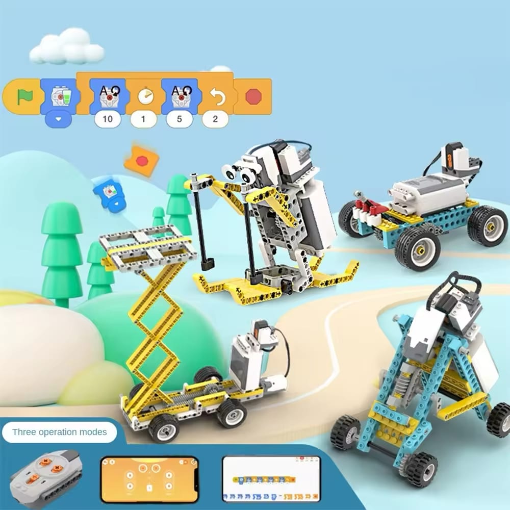 Robotski set za bodoče inženirje 50-v-1 - Inteligentni 606-delni komplet blokov za ustvarjanje z daljinskim upravljalnikom