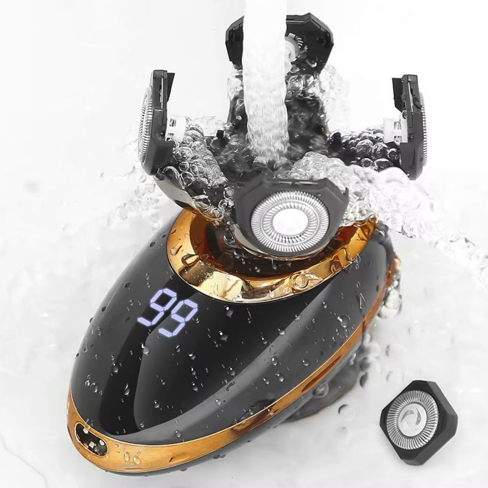 Brezžični vodotesni moški brivnik in prirezovalnik 5-v-1