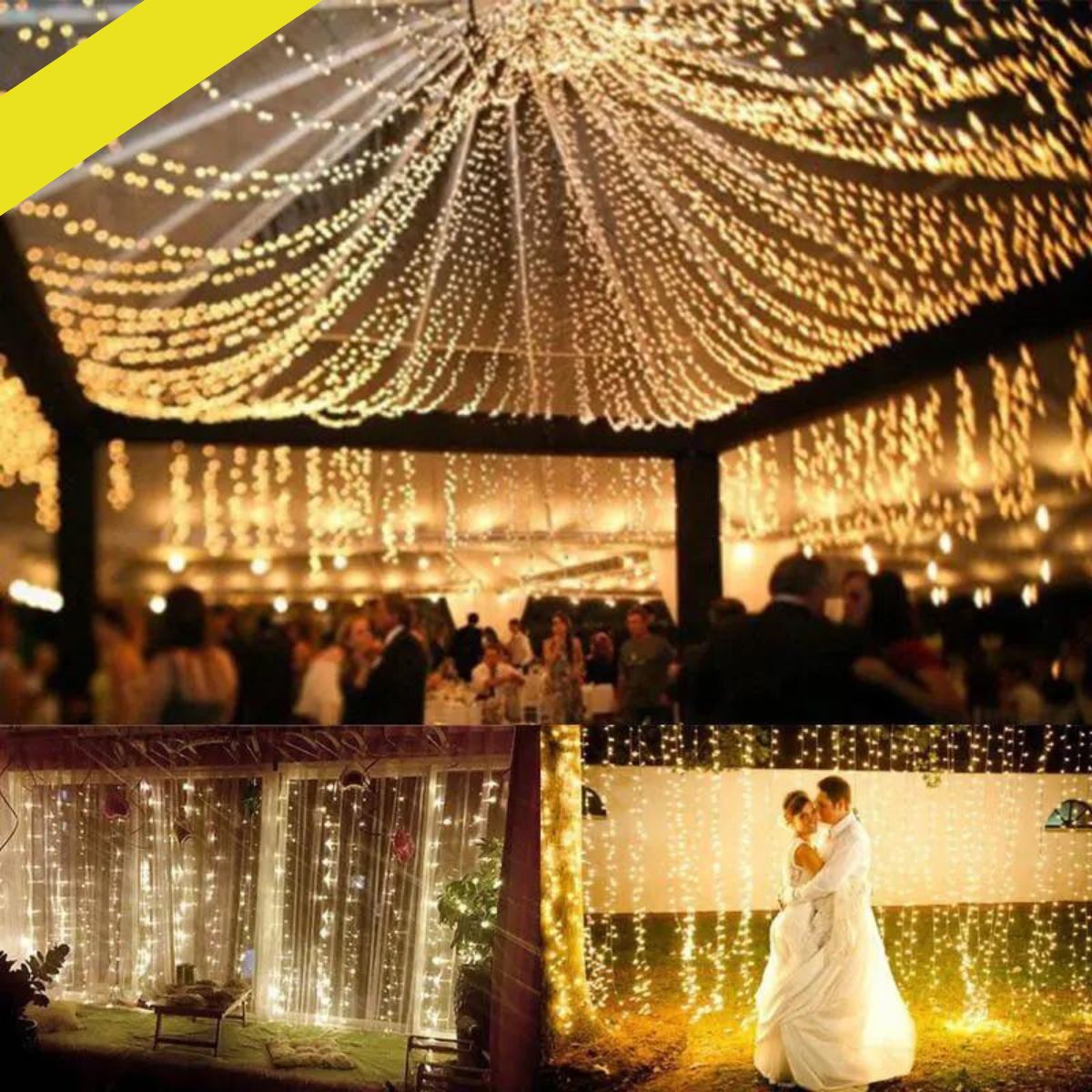 LED Svetlobna zavesa 3x3m