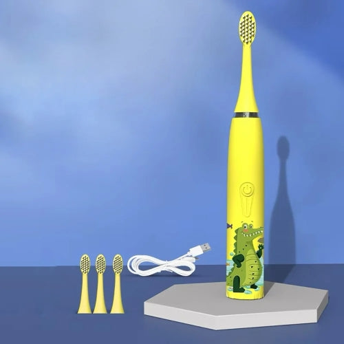 Otroška električna zobna ščetka z vgrajenim časovnikom in 4 dodatnimi glavami ščetke