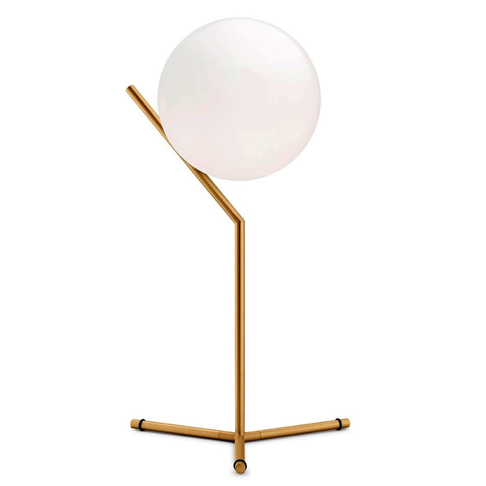 Dizajnerska namizna svetilka Alaris, steklo, kov