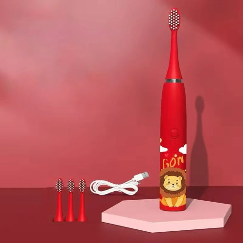 Otroška električna zobna ščetka z vgrajenim časovnikom in 4 dodatnimi glavami ščetke