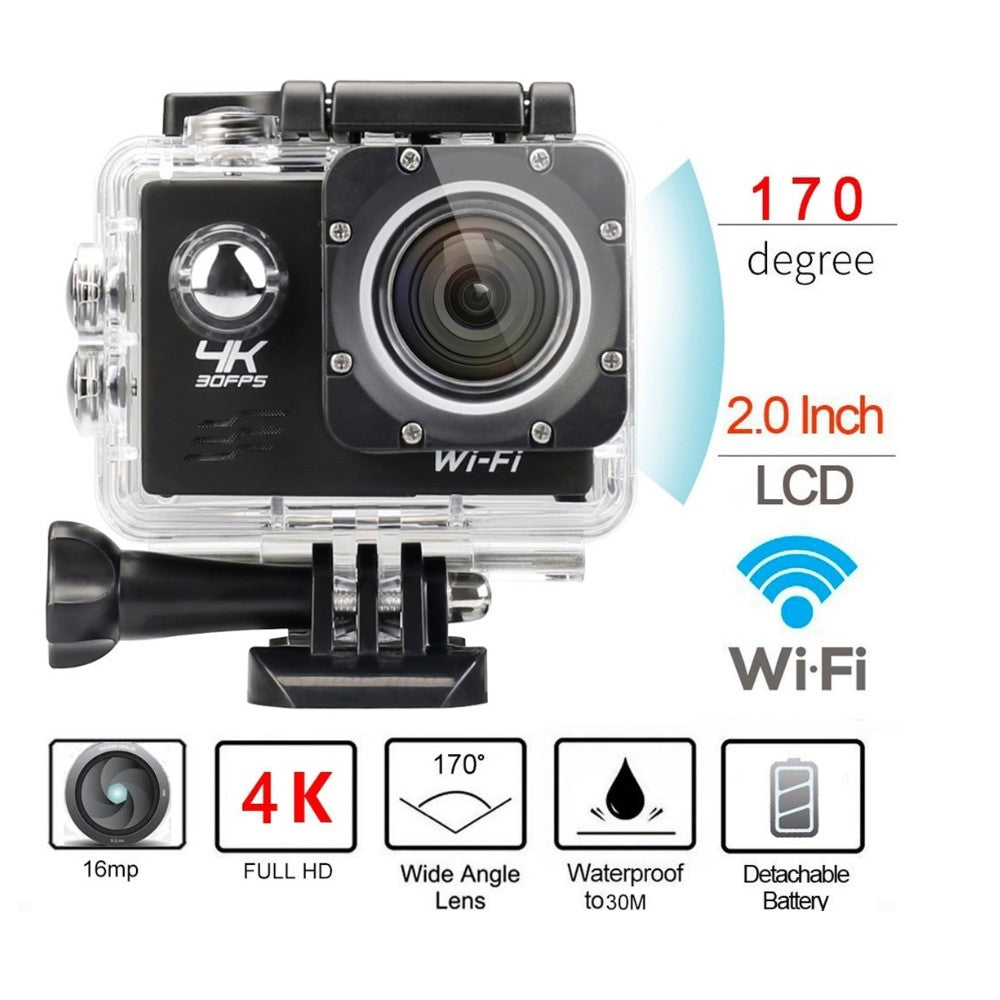 4K Ultra HD Action kamera, vodoodporna, WiFi