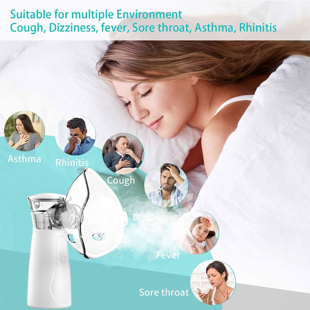 Tihi inhalator na baterije, za dojenčke, otroke in odrasle