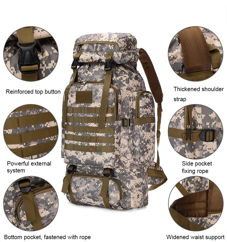 Taktični nahrbtnik 80L za pohodništvo