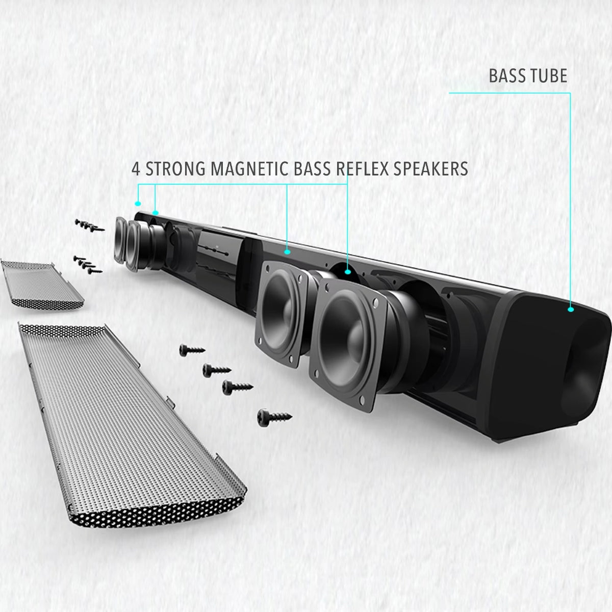 SonicLine 4.0 Bluetooth soundbar – 55 cm, 4 zvočniki, prostorski zvok