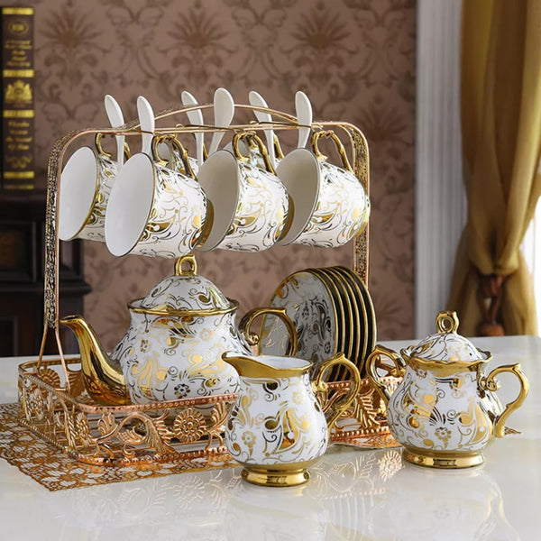 Porcelanske skodelice za kavo s krožniki "Mondeno", SET 6/1,