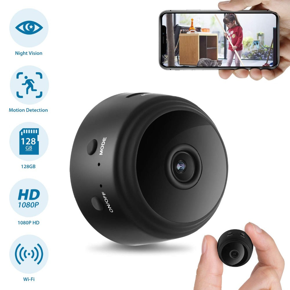 Mini nadzorna kamera, WiFi, nadzor v živo, dnevno in nočno snemanje